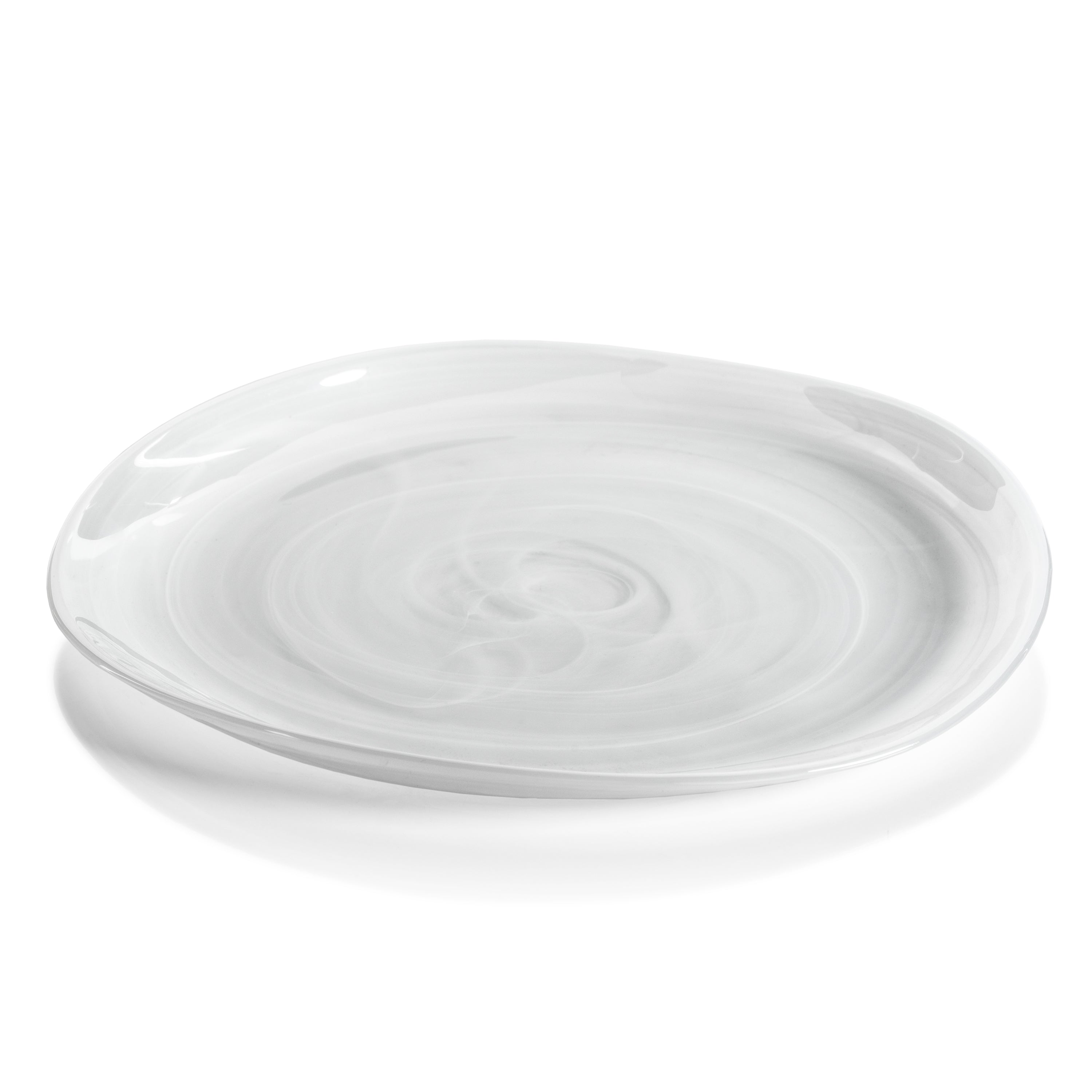 Monte Carlo White Alabaster Dinner Plates, Set of 6