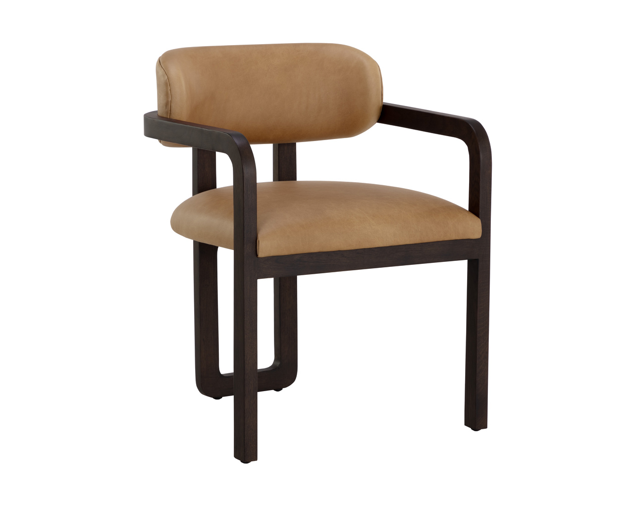 Madrone Dining Brown - Ludlow Sesame Leather Armchair