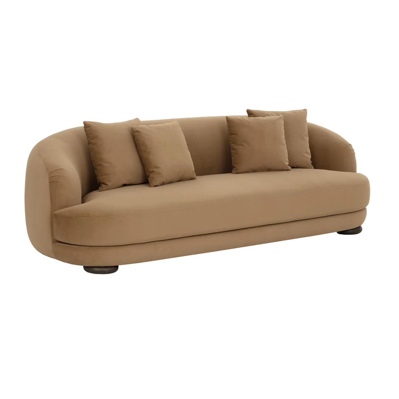 Valentina Kona Camel Velvety Sofa
