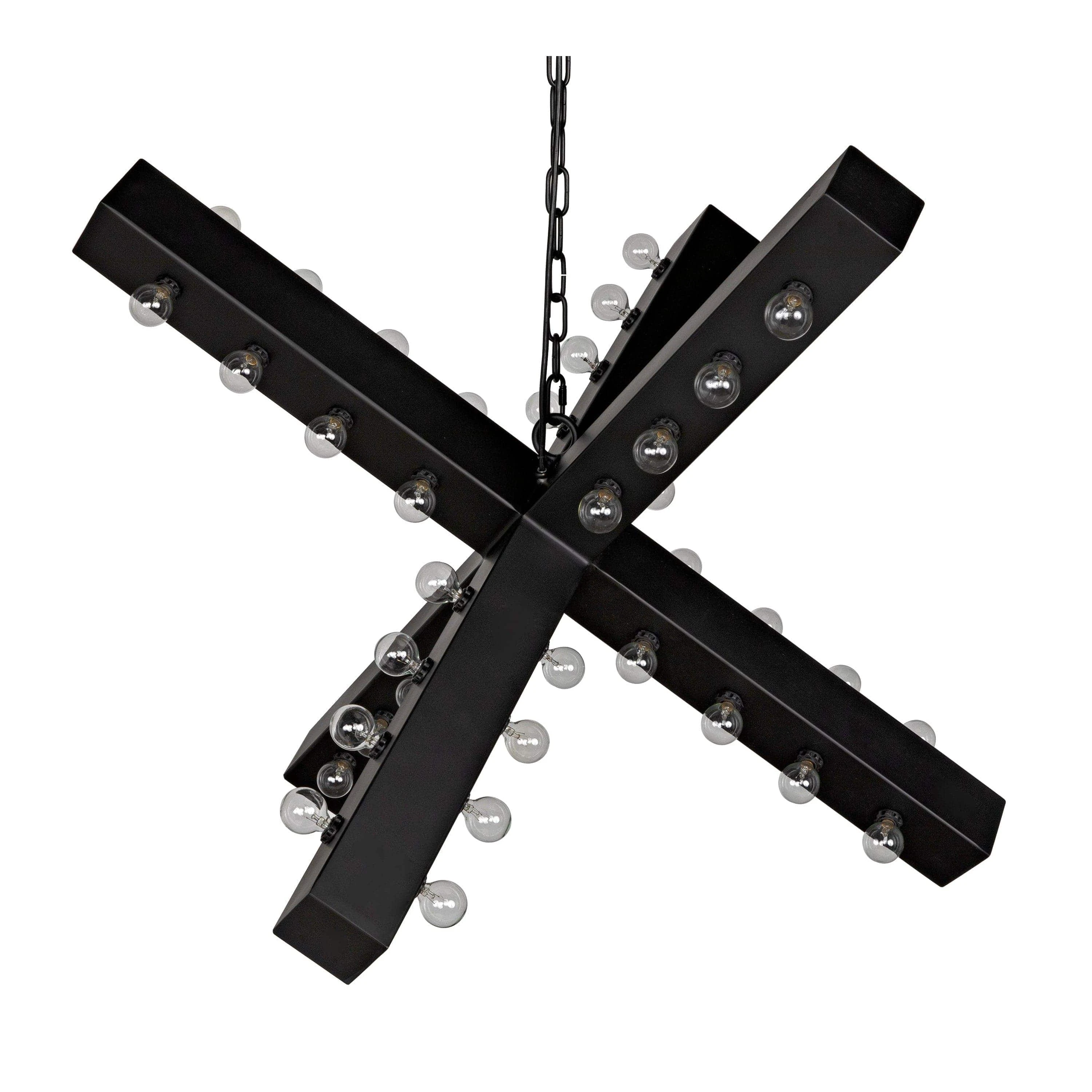 Cruzar Black Steel Chandelier