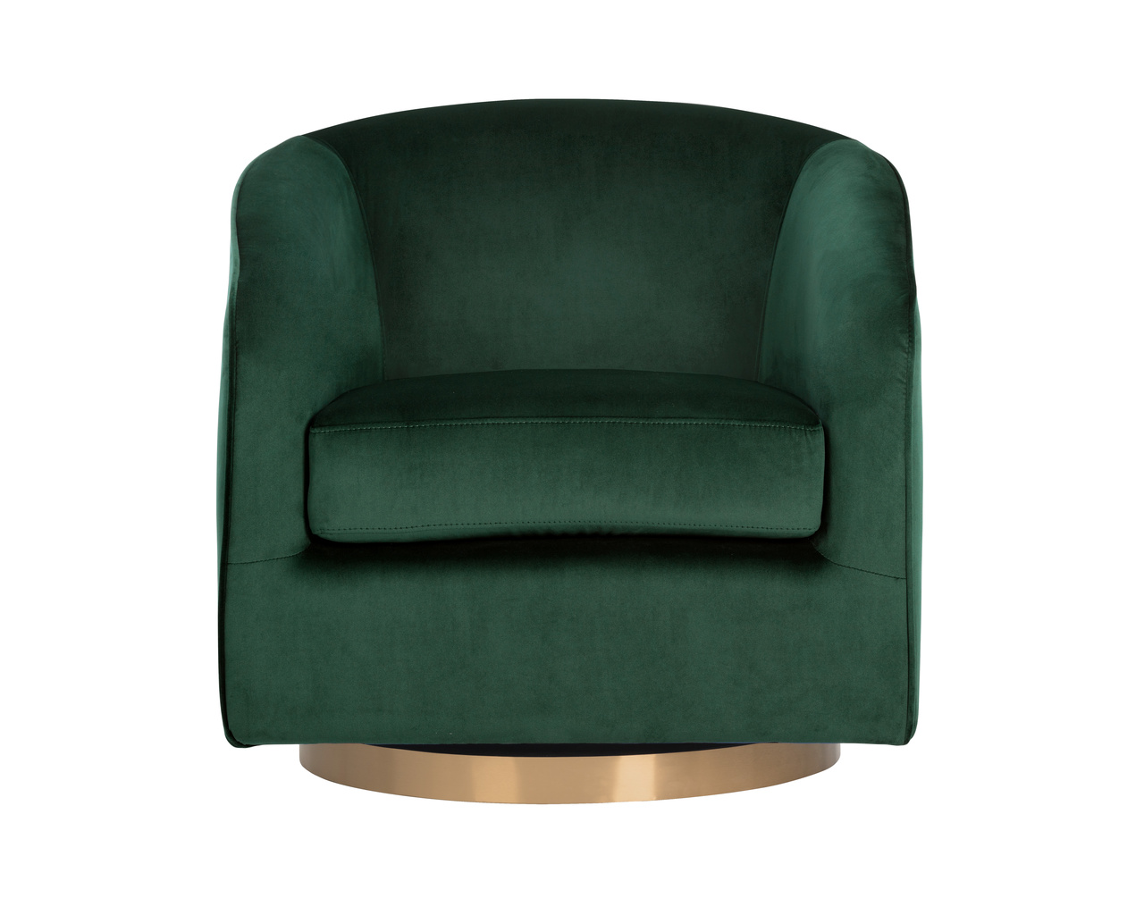 Hazel Swivel Gold - Deep Green Sky Lounge Chair