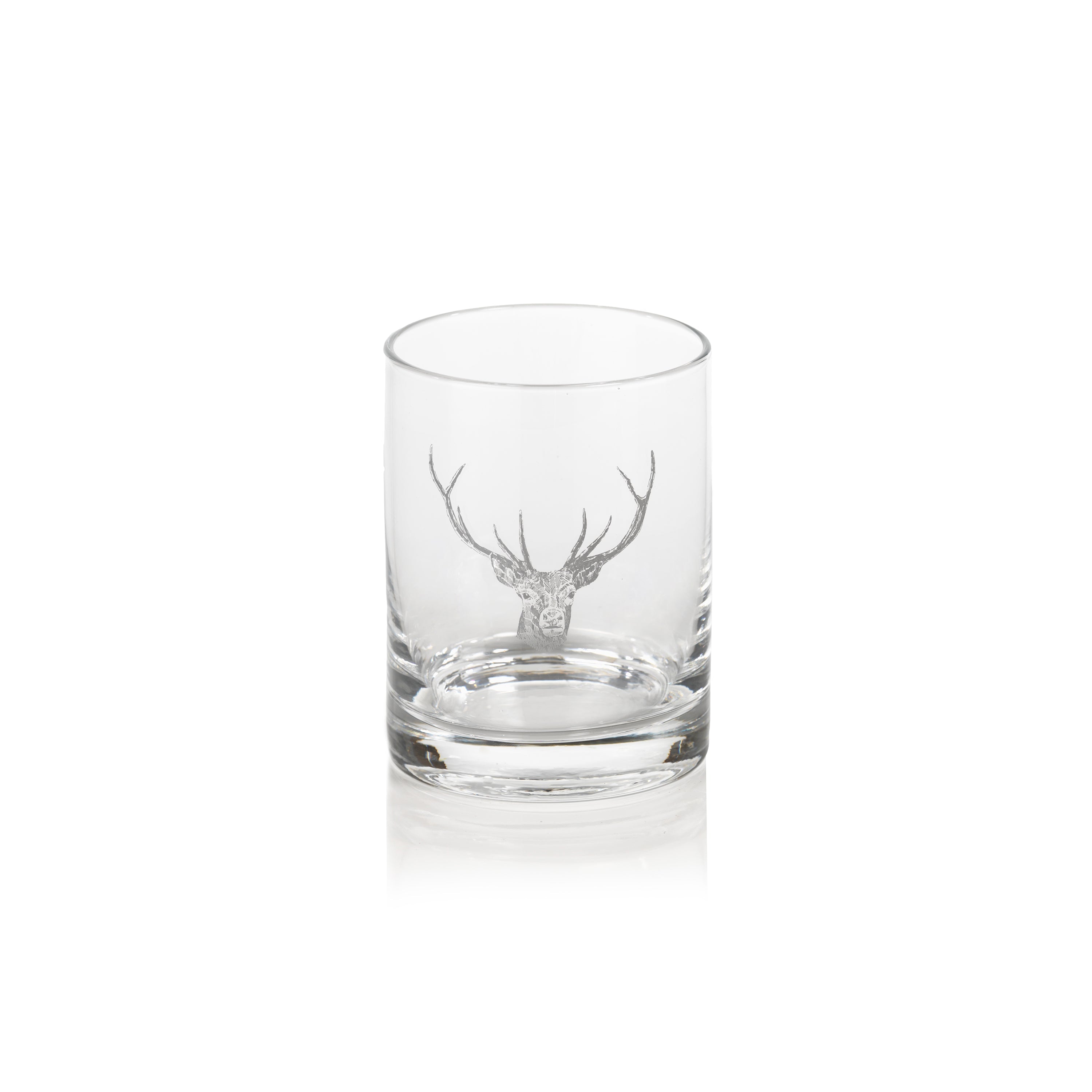 Stag Head Double Old Fashioned Glasses, Set of 6