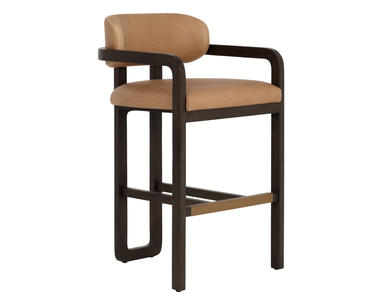 Madrone Barstool Brown - Ludlow Sesame Leather