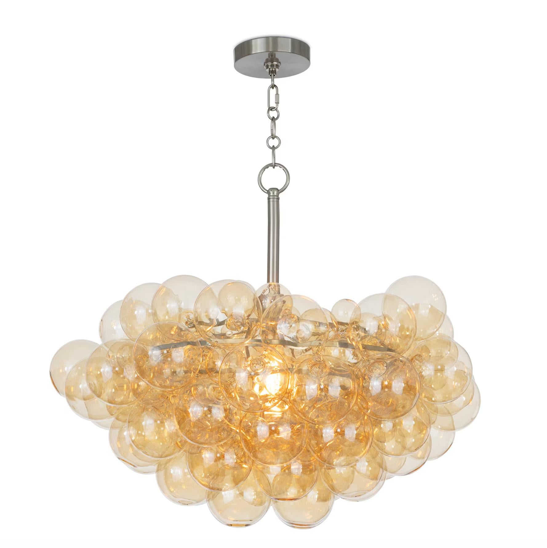 Bubbles Amber Glass Chandelier