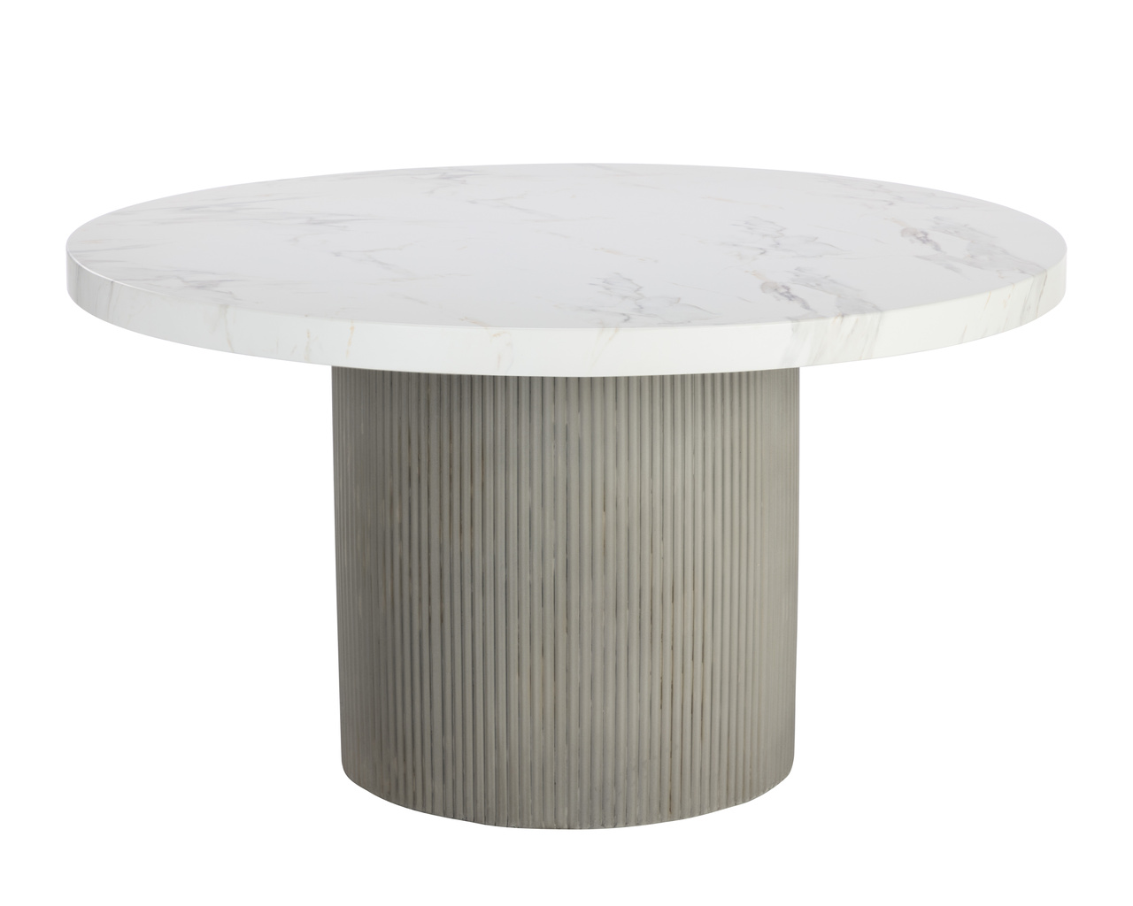 Nicolette Marble Look - Light Grey - 55" Dining Table