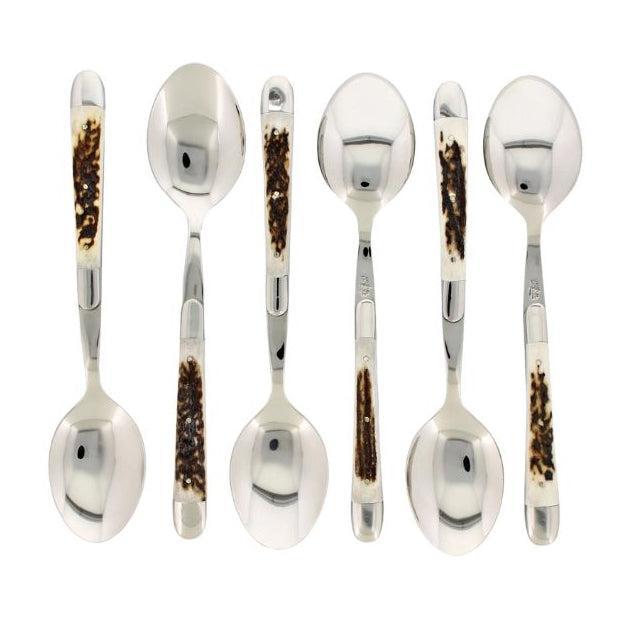 Forge de Laguiole Soup Spoons Elk Stag