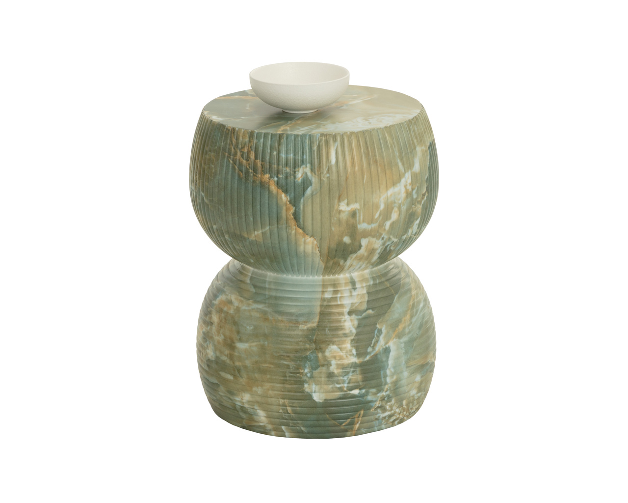 Gemina End Marble Look - Jade Onyx Table