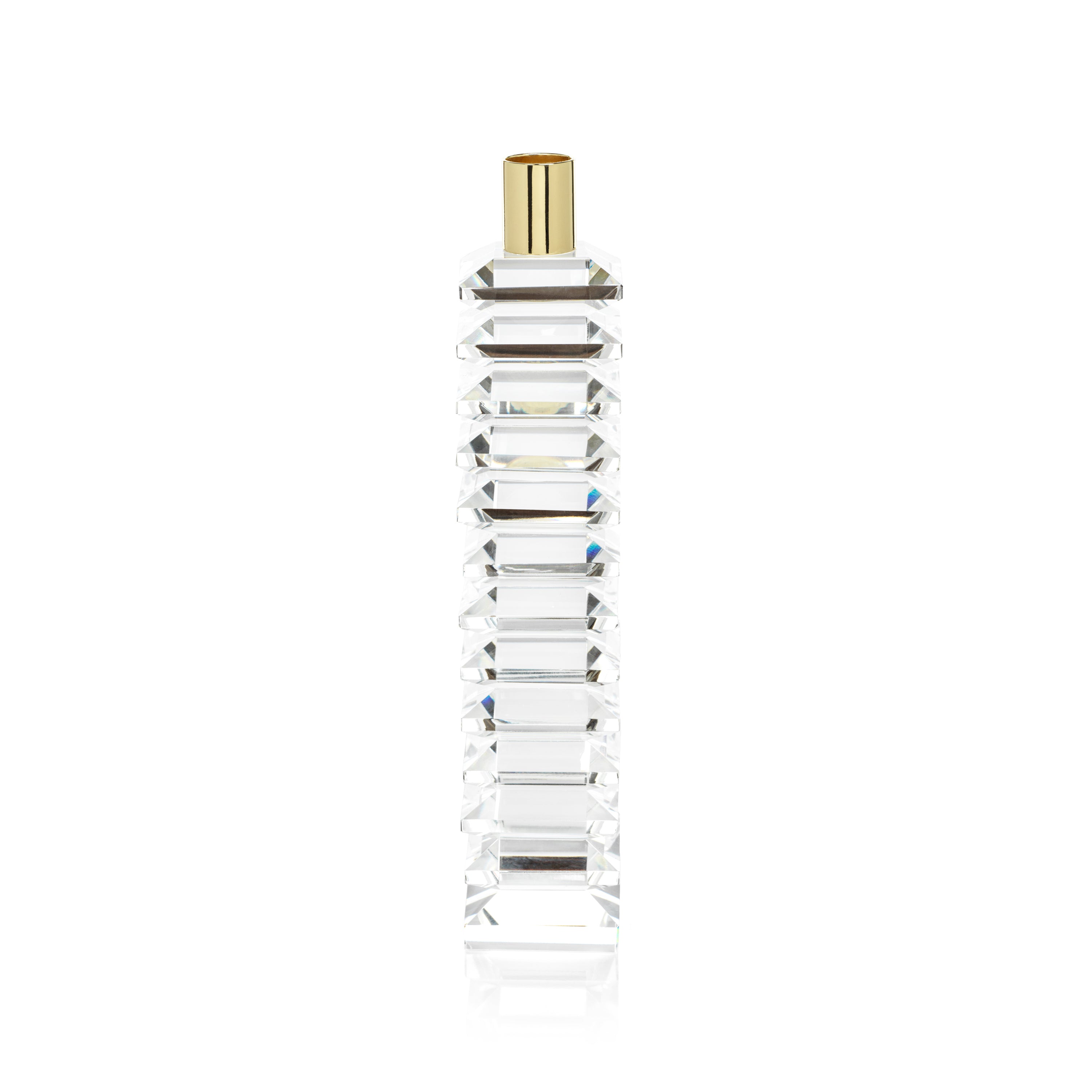 Florence Stacked Crystal Candle Holder