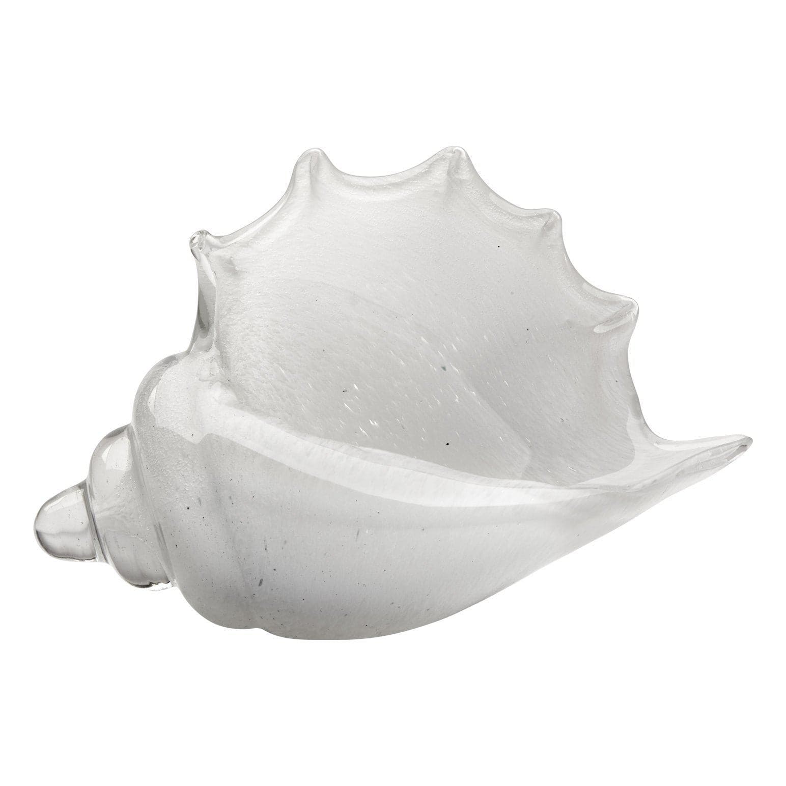 Triton Shell White Blown Glass