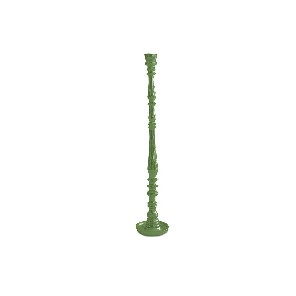 Crosby Leaf Green & Gold Large Candlestick Holder