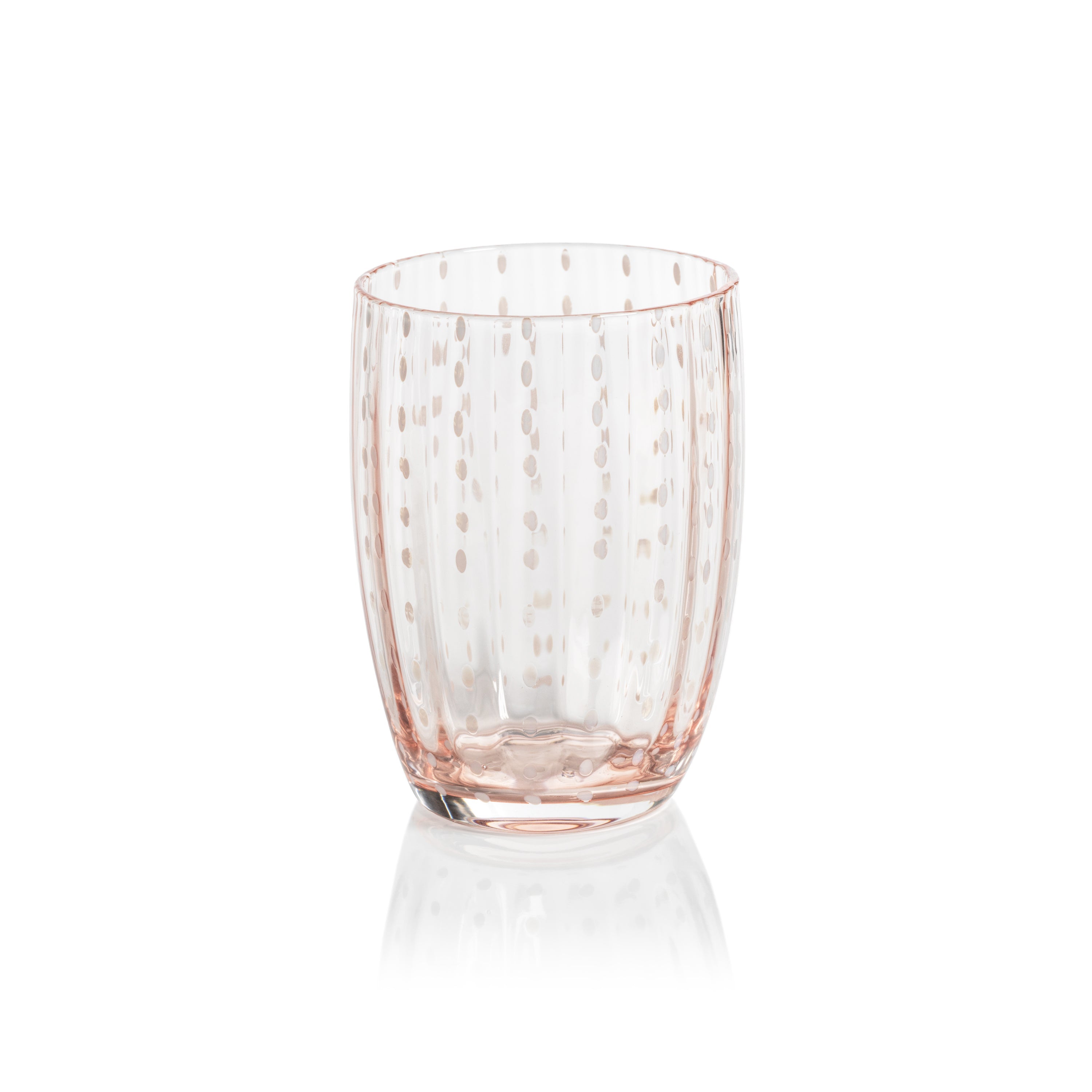Preston Pink Glass Tumbler Glasses, Set 4
