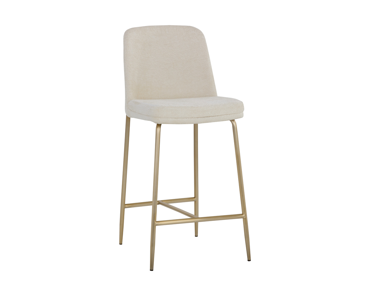 Zeke Antique Brass - Bergen Ivory Counter Stool