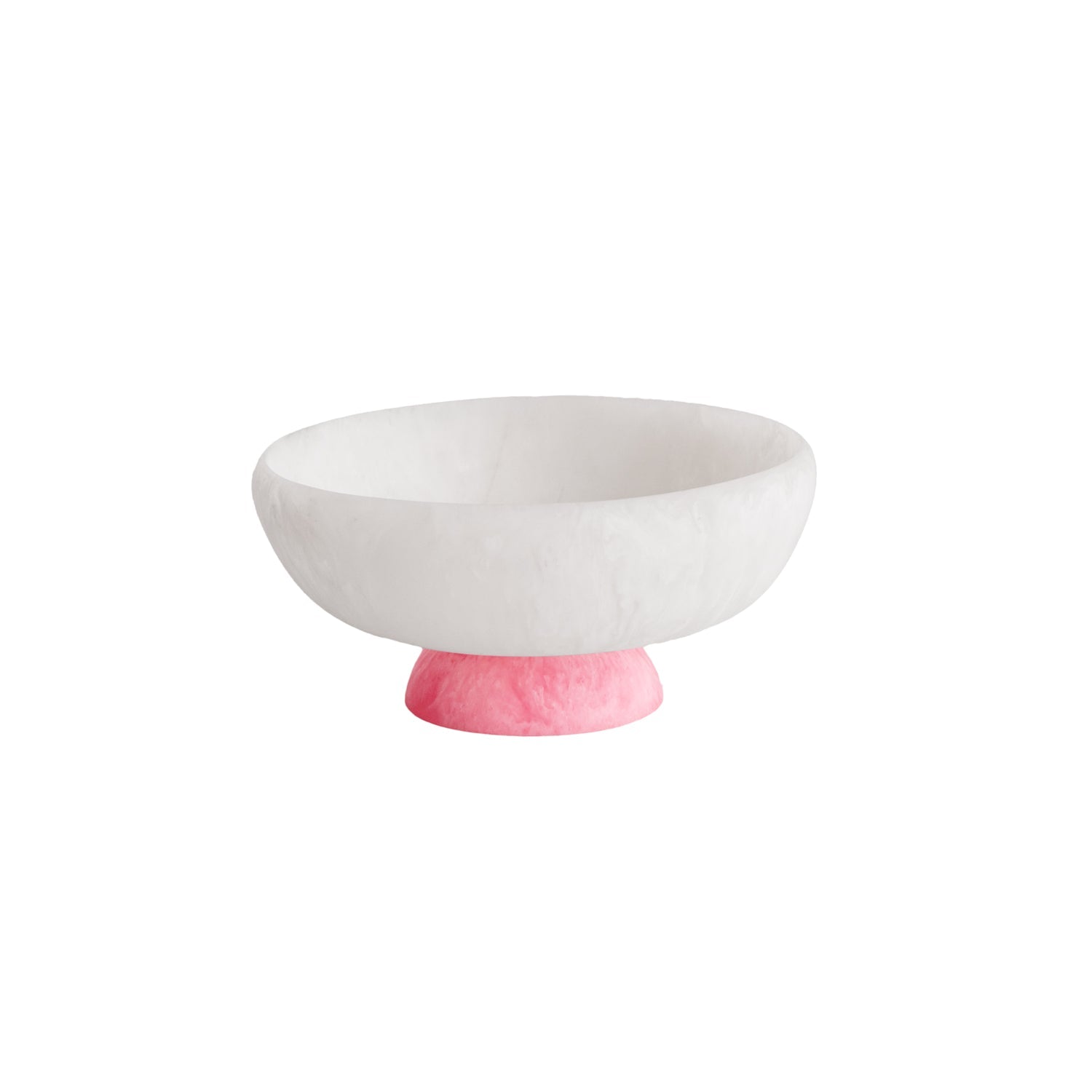 Resin Sorbet Medium Round Bowl Base Coconut Raspberry