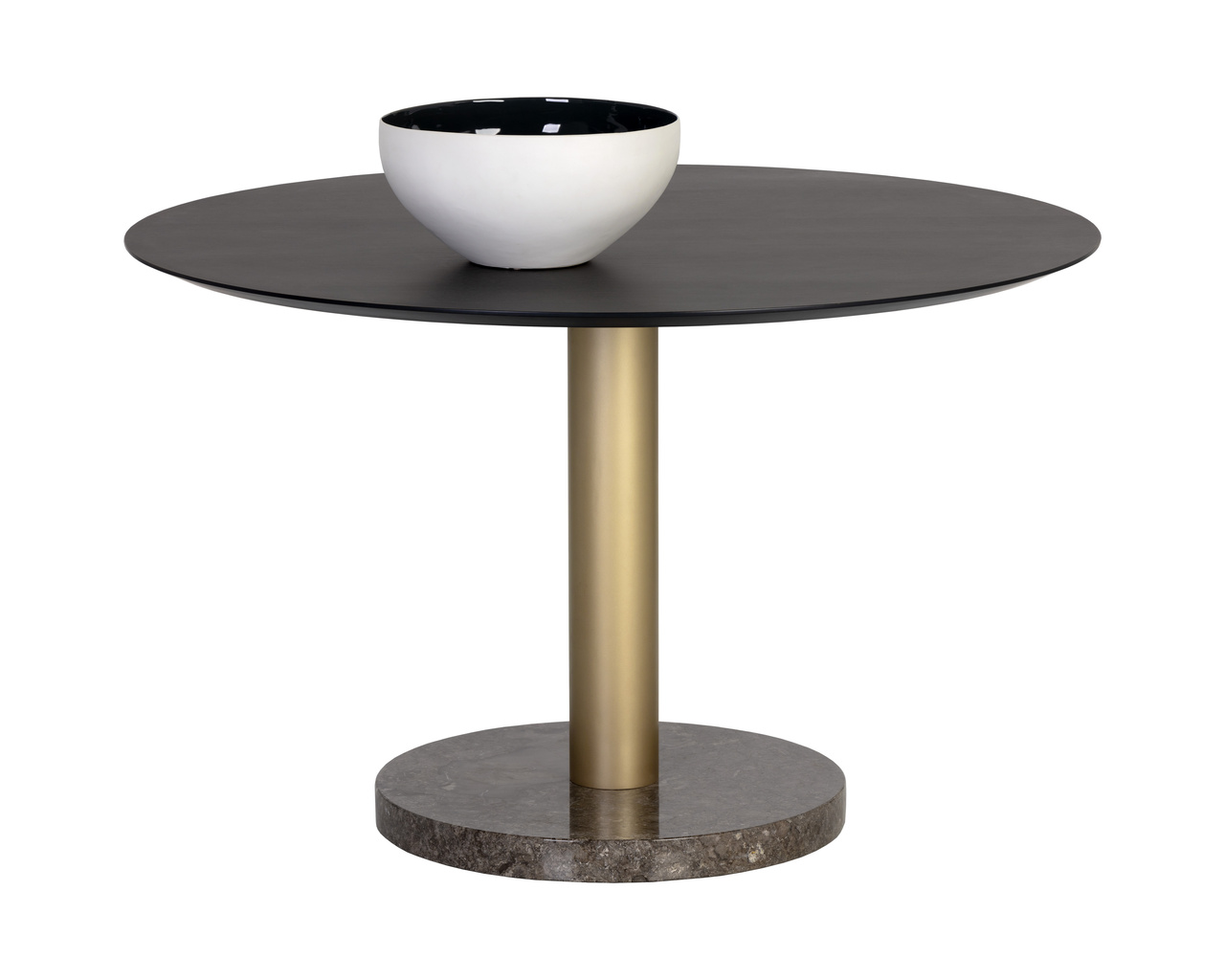 Monaco Gold - Grey Marble / Charcoal Grey - 48" Dining Table