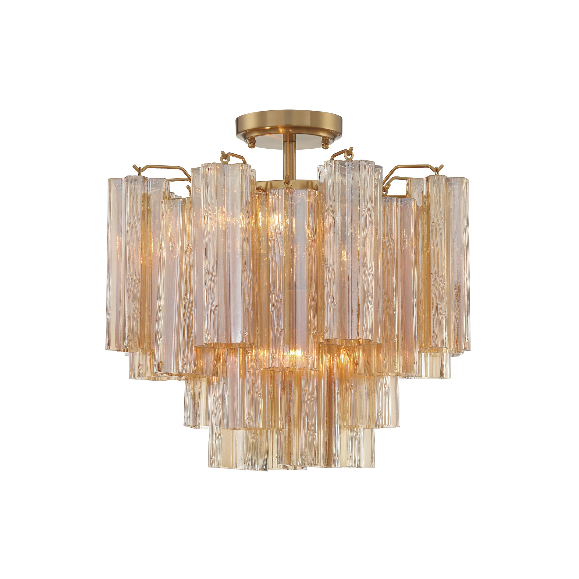 Addis 17.75" Aged Brass Semi Flush Mount