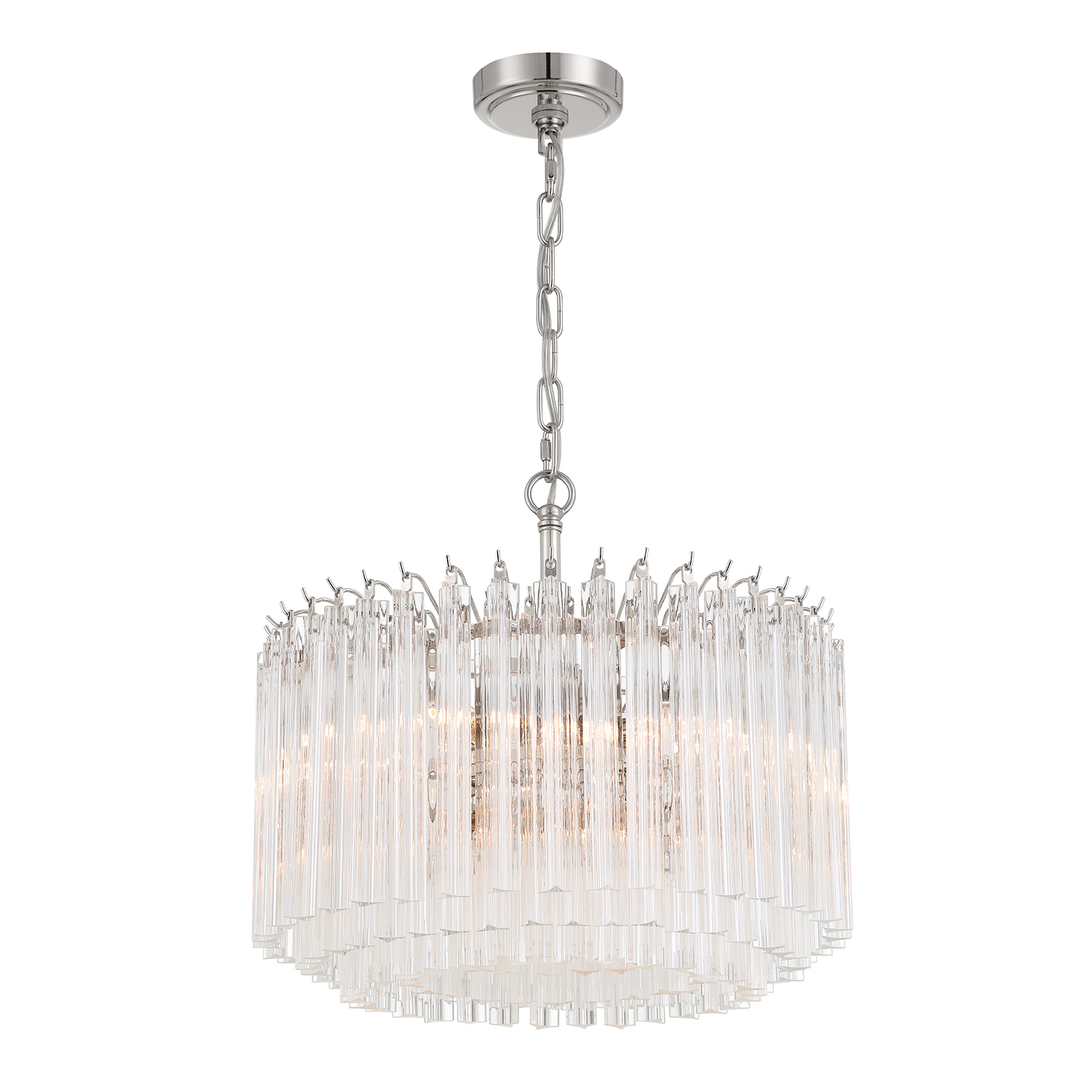 Lofton 18" Polished Nickel Chandelier