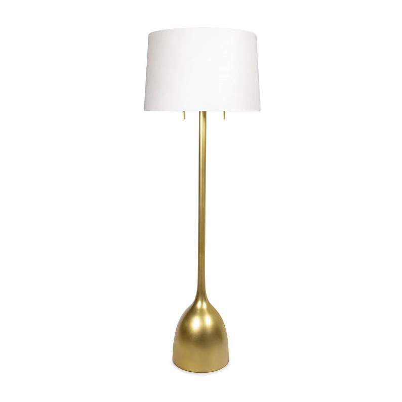 Logan Warm Brass Floor Lamp