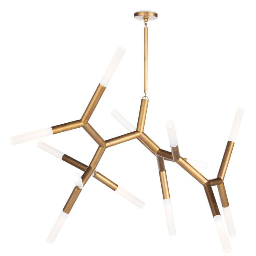 Traveler Natural Brass Large Chandelier