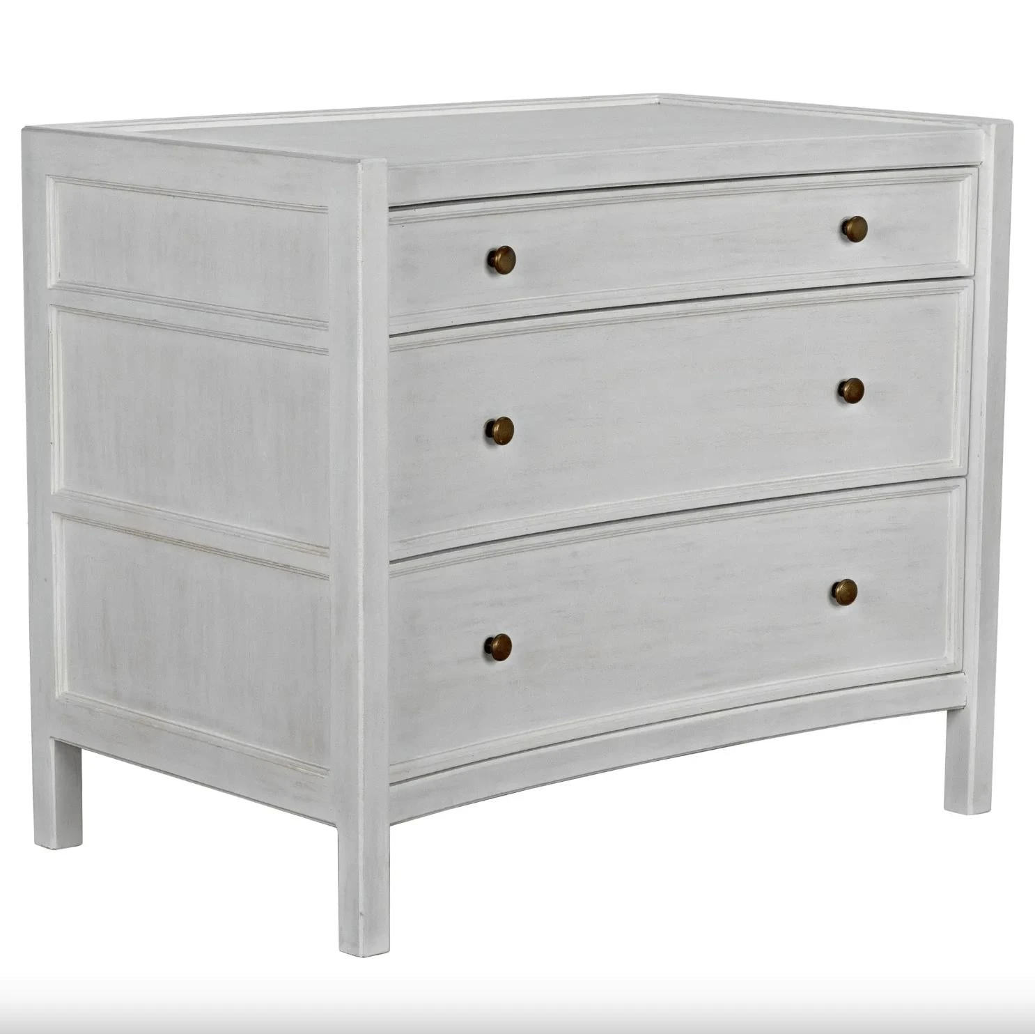 Hampton White Washed Side Table