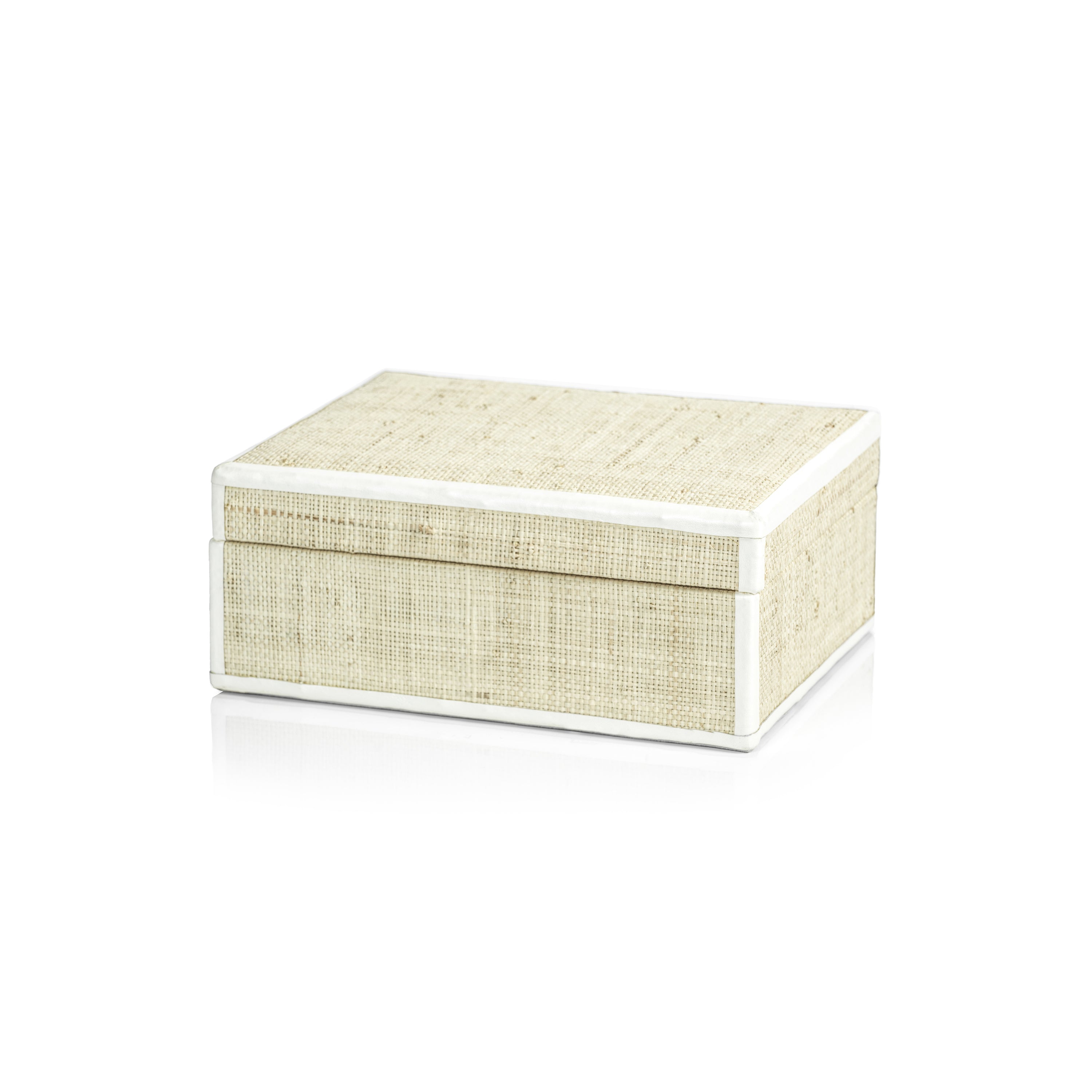 Reggio Natural Fiber Raffia Decorative Box