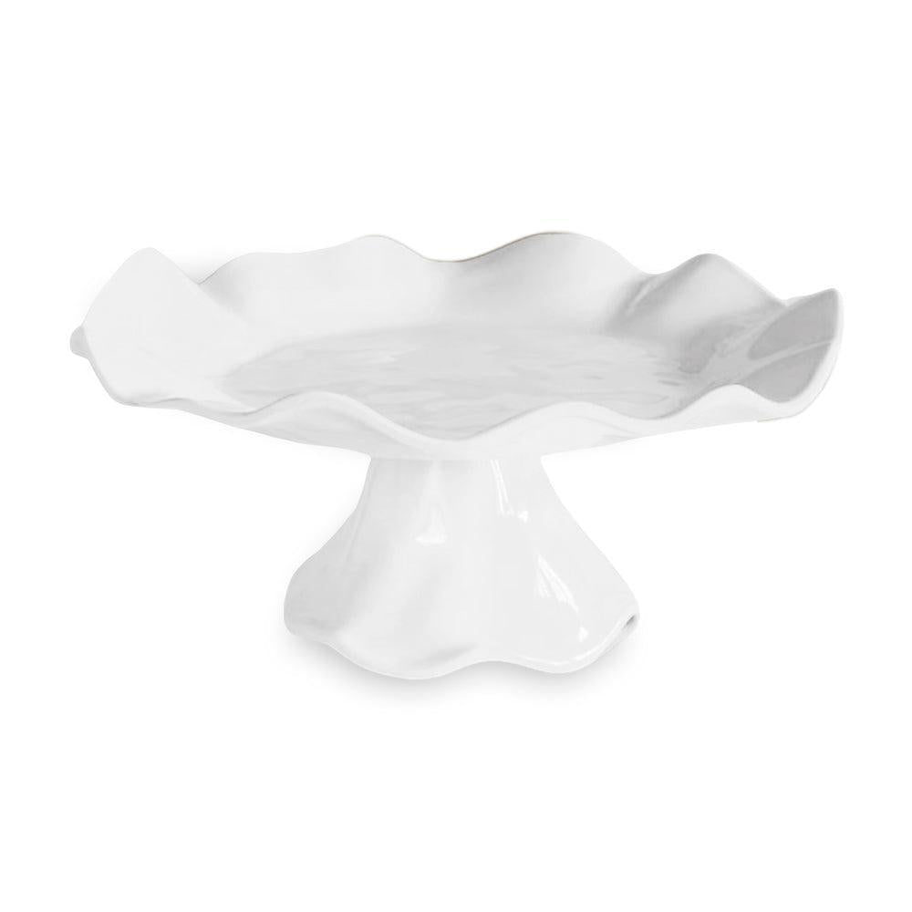 Vida Havana Small Pedestal Cake Plate (White)