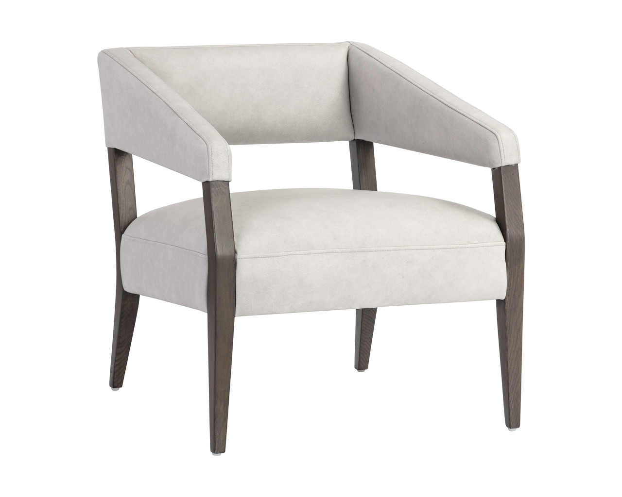 Carlyle Saloon Light Grey Leather Lounge Chair