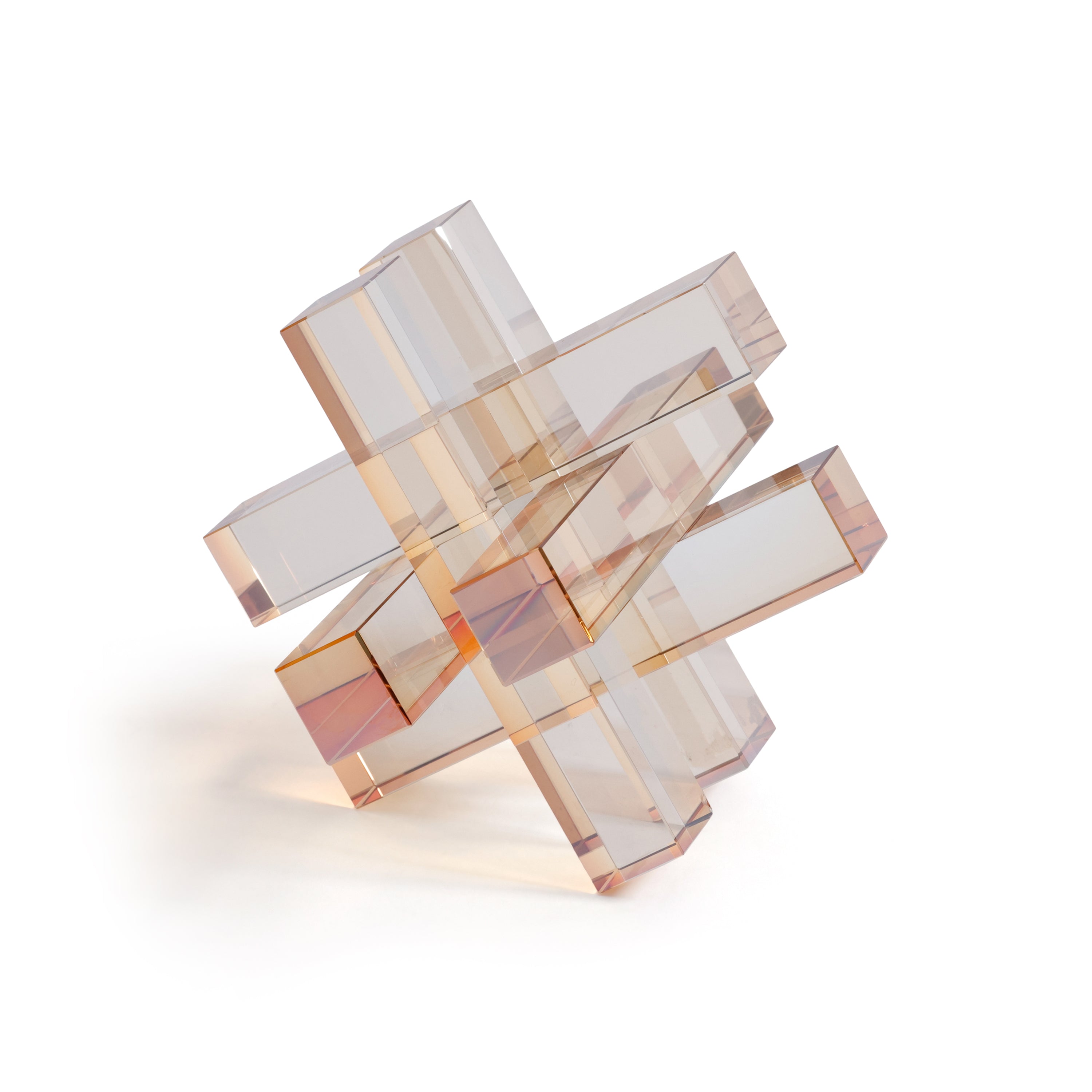 Crystal Glass Interlocking Decorative Accessory