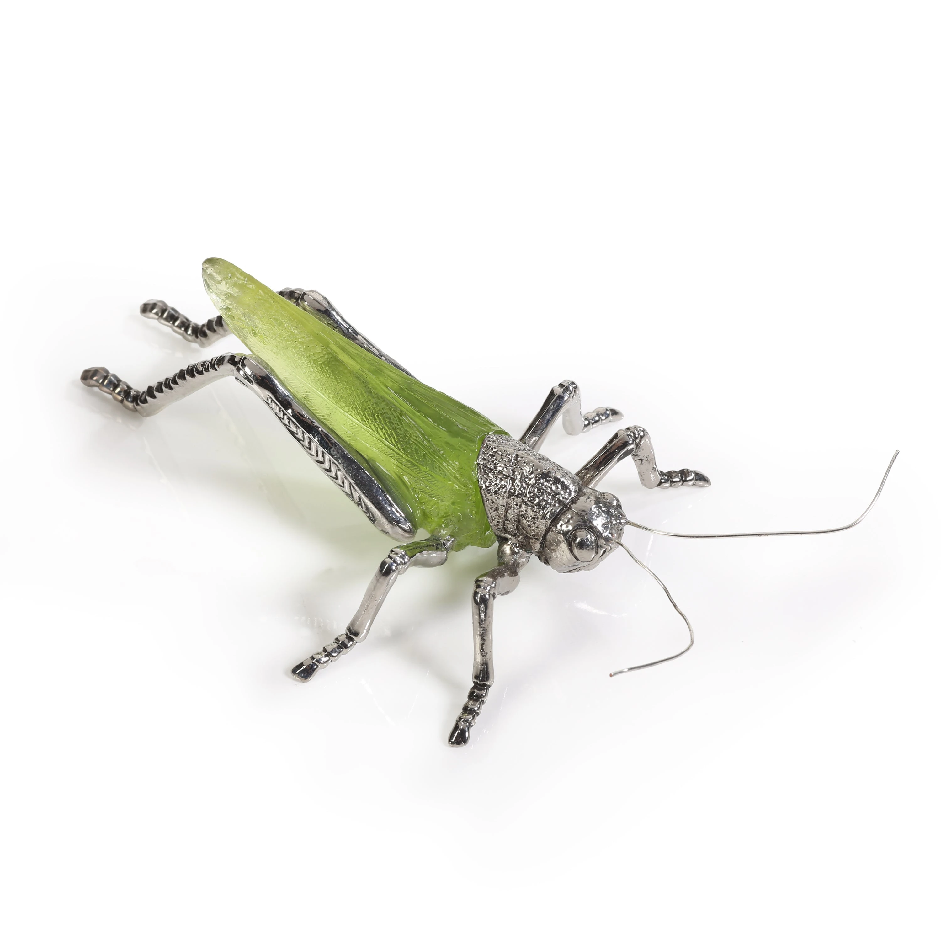 Decorative Green Grasshopper Figurines, Set 2