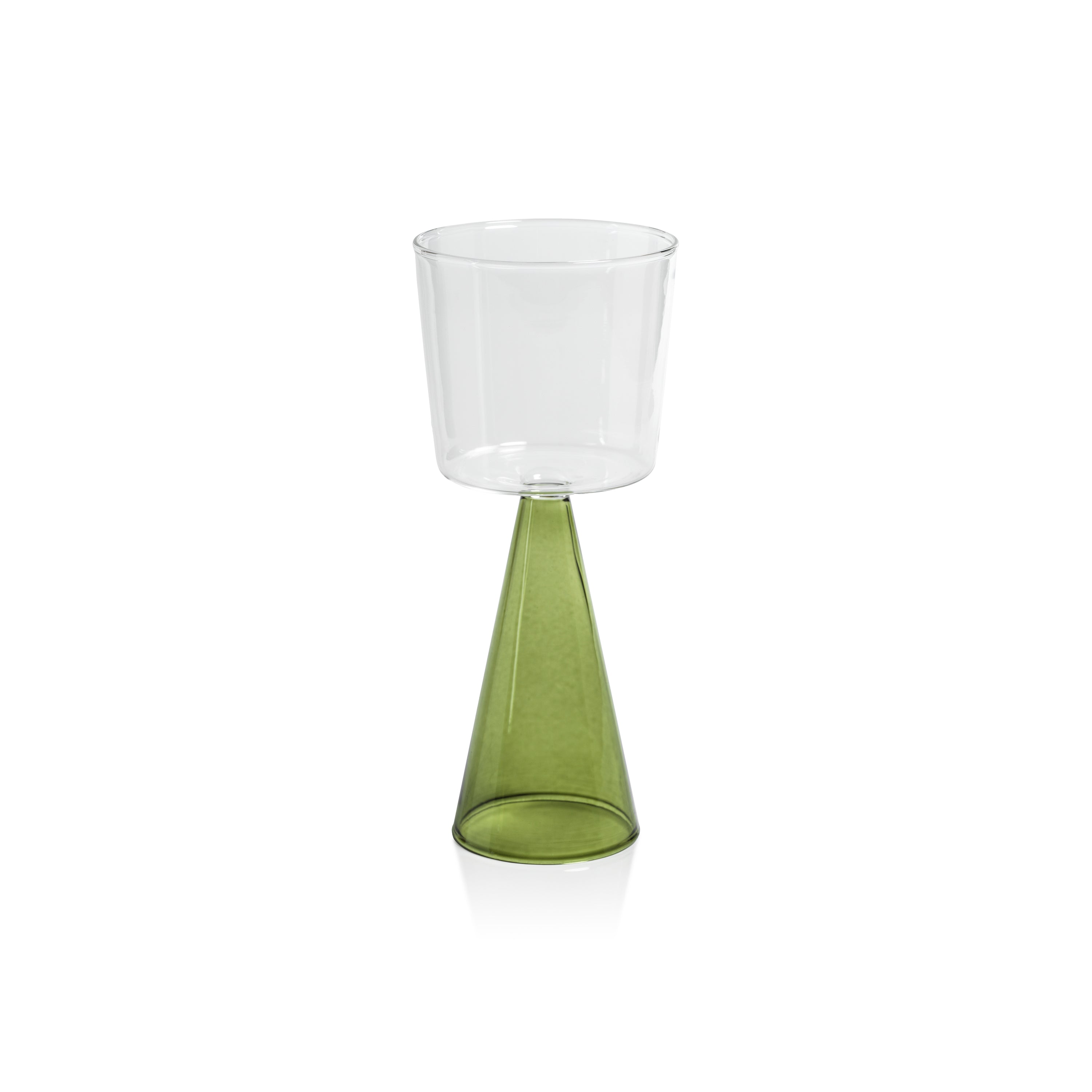 Vivian Green Stem White Wine Glasses, Set 4