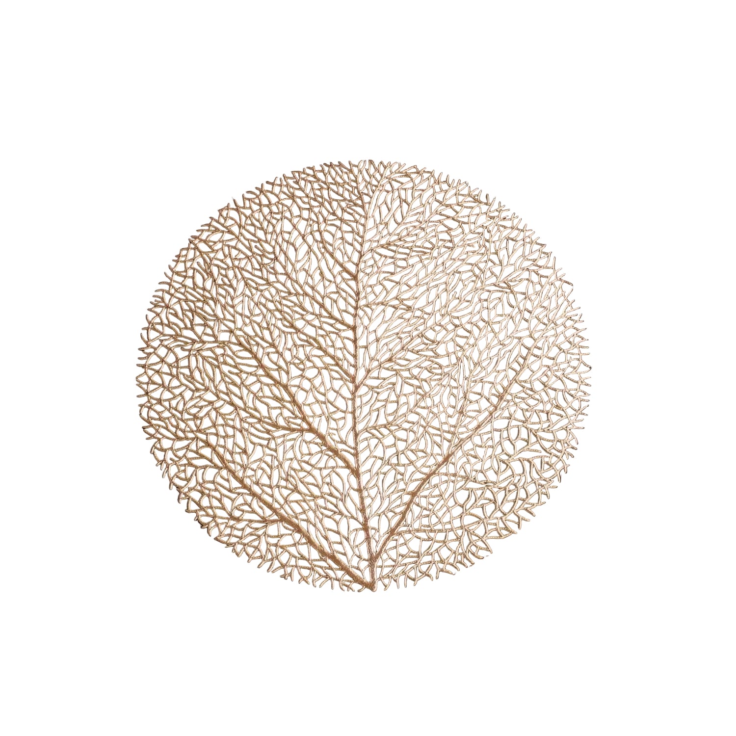 Vida Coral 15" Round Placemats Set 4 (Gold)