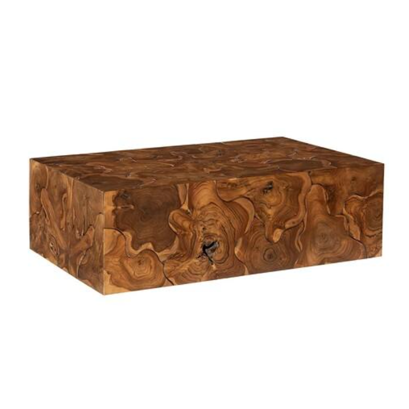 Rectangle Teak Slice Coffee Table
