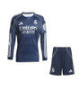  25/26  Real Madrid Long Sleeve Away Kids Kit with free name and number
