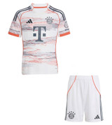 25/26 Bayern Away Kids Kit with free name and number
