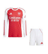 25/26  Arsenal Long Sleeve Home Kids Kit with free name and number