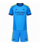  26/27 Arsenal Blue GK Kids kit with free name and number