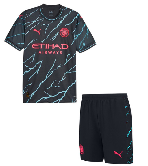 23/24  Man City Third Kids Kit with free name and number
