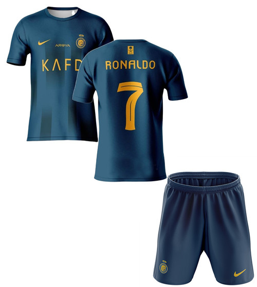  23/24 Ronaldo Al- Nassr Away Kids Kit