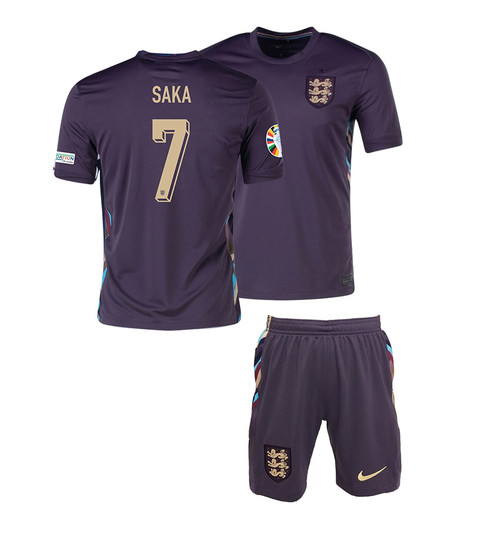 2024 England Saka Away Kids Kit 