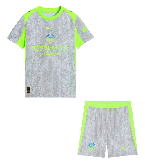  25/26 Man City Third Kids Kit with free name and number