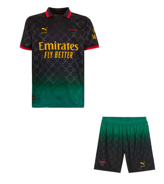 2025 AC Milan x Black Kids Kit with free name and number