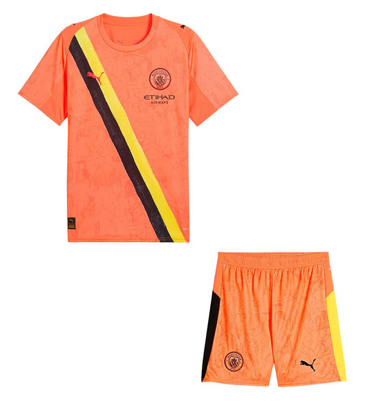 25/26 Man City Club WC GK Kids Kit with free name and number