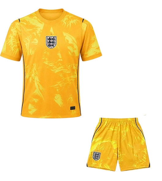  England Yellow GK 2026 kids Kit Fan Version + Free Name & Number