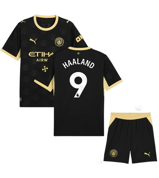 26/27  Haaland Man City Away Kids Kit