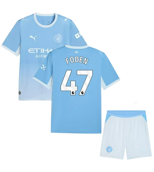 26/27  Foden Man City Home Kids Kit