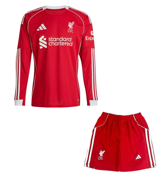  25/26  L.pool Long Sleeve Home Kids Kit with free name and number
