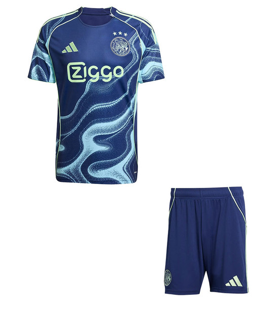 25/26 Ajax Away Kids Kit with free name and number