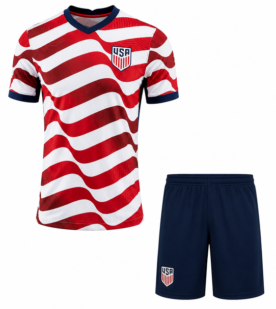 2026 USA Home  Football Shirt Kids Kit