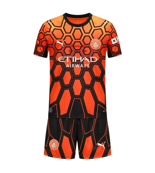 26/27 Man City Orange GK Kids Kit with free name and number