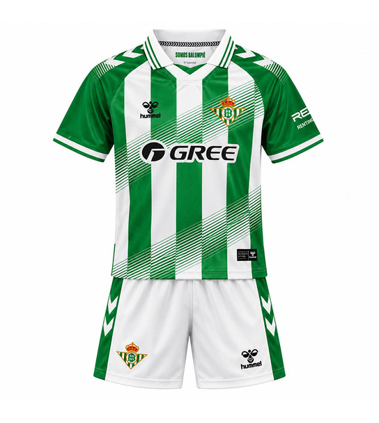 26/27 Real Betis Home Kids Kit with free name and number