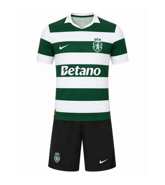 26/27 Sporting Lisbon Home Kids Kit with free name and number